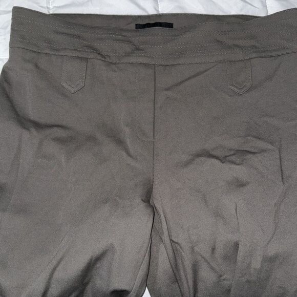 Rekucci Womens Taupe Straight-Leg Stretch Pants Size 16 Rayon/Nylon Blend - Picture 5 of 10